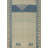 Rustic Blue and Cream Geometric Patterns Area Rug 6x8