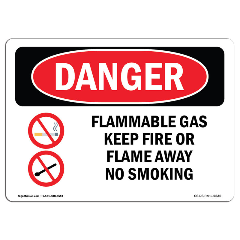 Danger Sign, 18" H x 24" W x 0.1" D