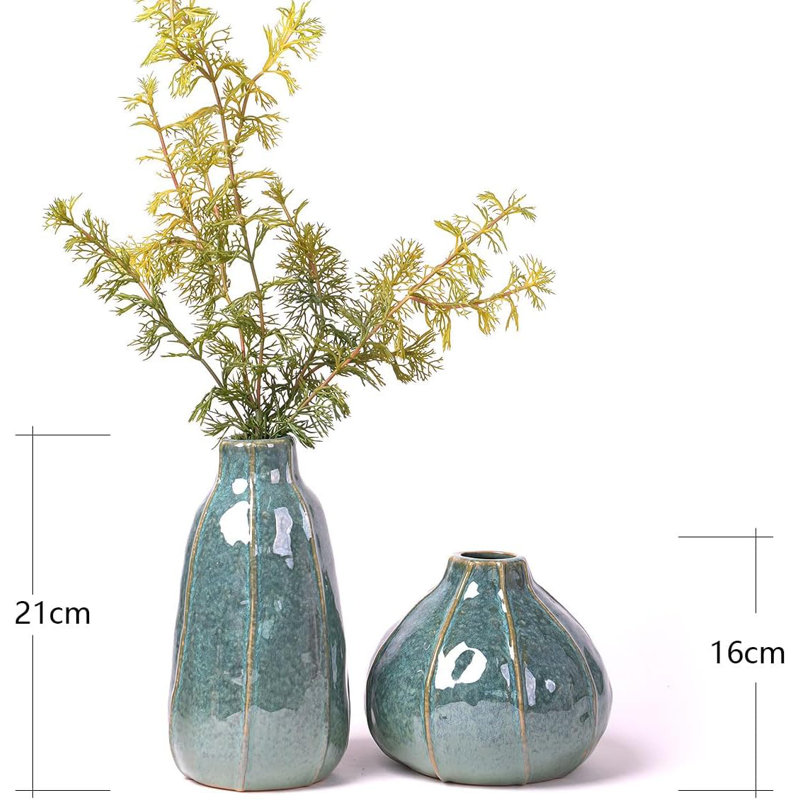 Ceramic Decorative Vase, 4.33” H x 4.33” W x 4.72” D