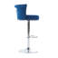Ensemble de tabourets de bar pivotants en velours de 2/4/6, tabourets de bar réglables en hauteur avec dossier et base chromée-874458729-874458726