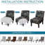 Housse pour accoudoirs sans accoudoirs - Imprimé - Style fauteuil extensible / Pantoufle / Protecteur de meubles