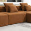 Canapé modulaire rembourré 3 pièces avec coussins en velours côtelé à motif de compression minimaliste Norvik-258427470