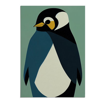 Penguin In Abstract No.4 - Wall Art