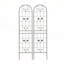 Ensemble de 2 treillis de jardin en métal antirouille de 86,7 po x 19,7 po