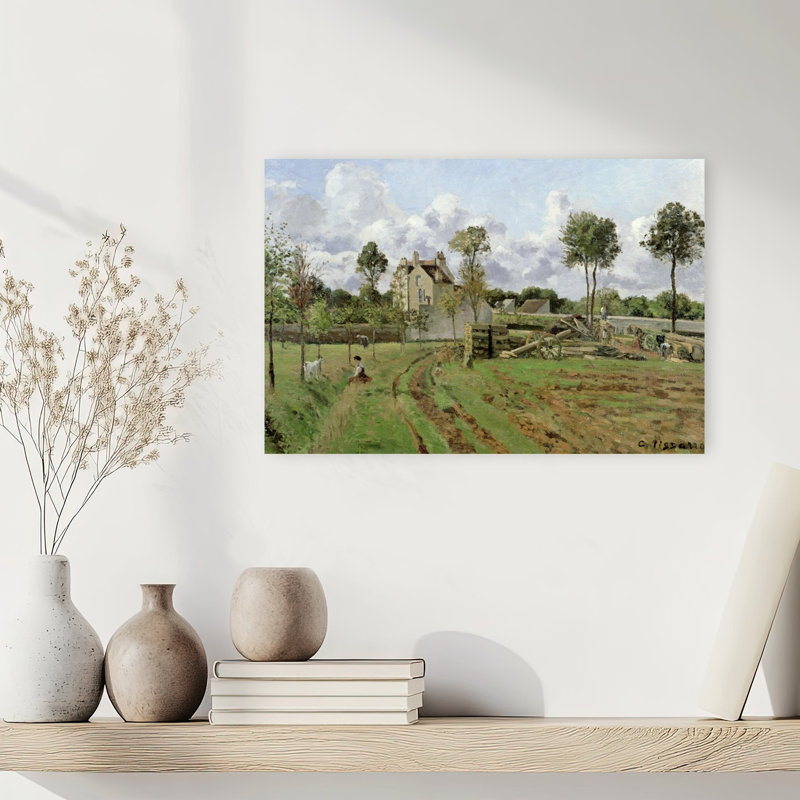 " Landscape, Louveciennes, C.1872 Impressionist Contemporary Animal Architecture Wall Art Print " by Camille Pissarro