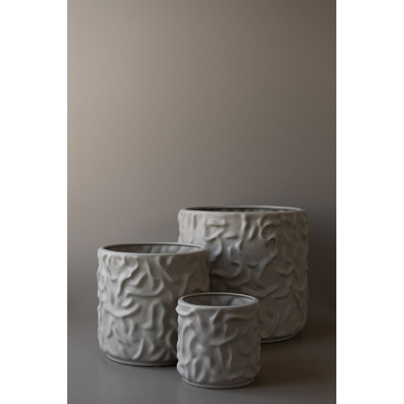Ceramic Table Vase, White, 12.6" H x 4.75" W x 4.75" D
