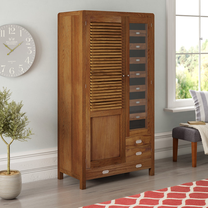 Flash 2 Door Solid Wood Wardrobe