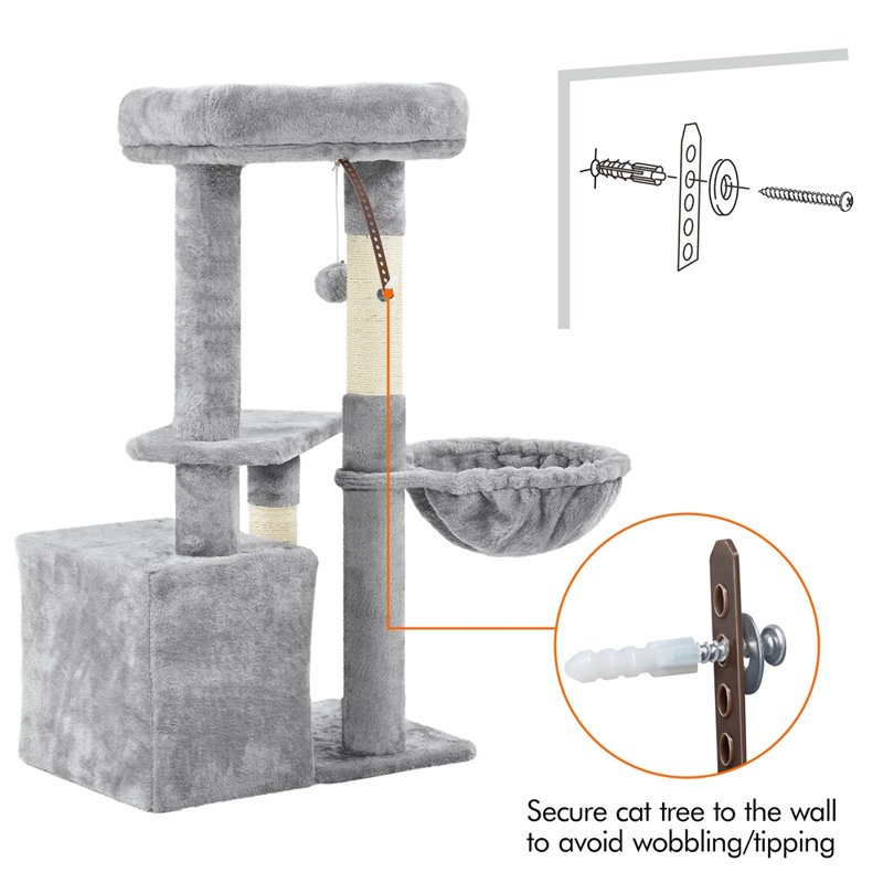 Arbre à chat 33 ", Gris pâle
