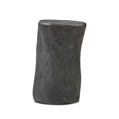 Bomba Tall End Table-Textured Black Concrete