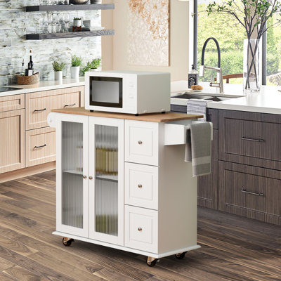 Amarae Wood Kitchen Cart