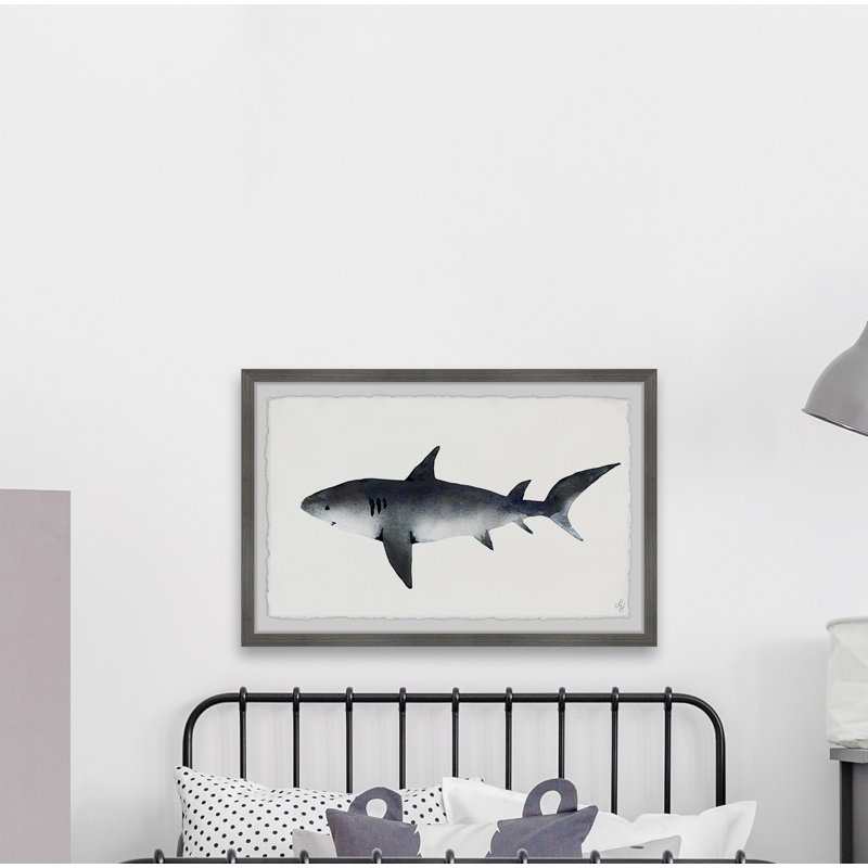 Sandie 'Big Shark' Framed Print, 8" H x 12" W x 1.5" D
