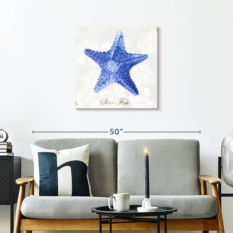 Brampt Blue Starfish, 24" H x 24" W
