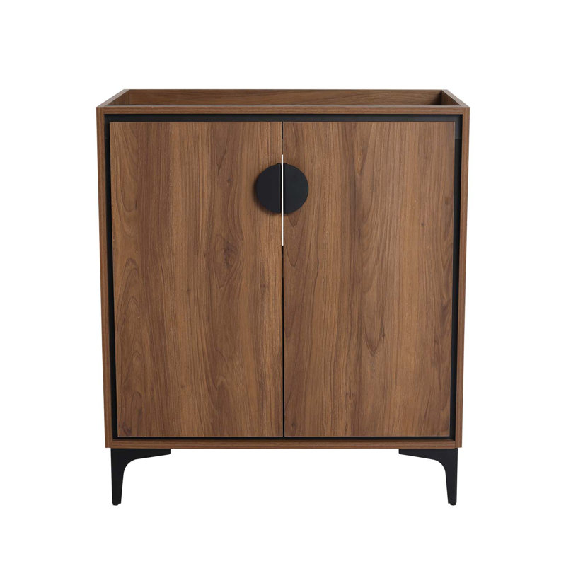 Meuble-lavabo autoportant 30 po, 2 portes, armoire de salle de bain avec cadre en bois d'ingénierie (armoire seulement)