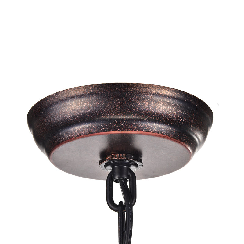 Lustre tambour 4 lumières Ivonna, Cuivre antique