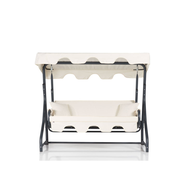 Balancelle de jardin triple, Beige, Beige