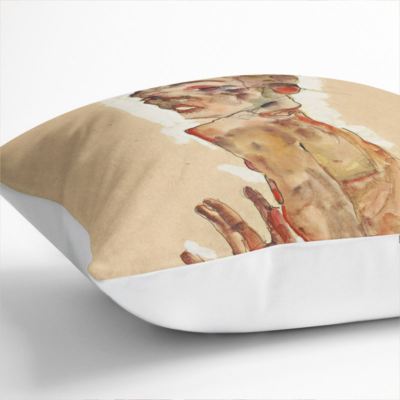 Self-Portrait Vol.3 Square Throw Cushion, White, 40cm H x 40cm W x 15cm D