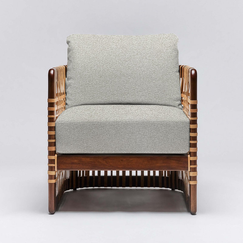 Fauteuil Palms, Châtaignier clair, Chanvre