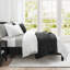 Hampton Double Flange Embroidered Contrast Edge Comforter 3 Pieces Set-101427142-101427143