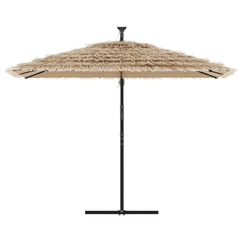 Beach Parasol, Brown, white and pink, 238cm H x 290cm W x 290cm D