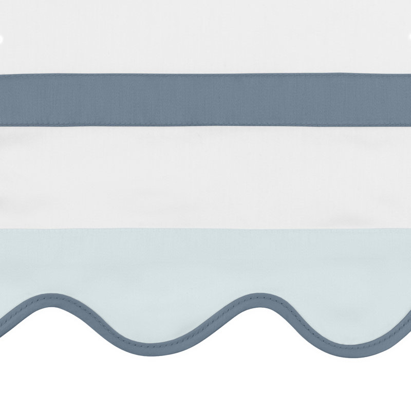 Portofino Standard Cotton Duvet Cover, Twin Duvet Cover, White/Sion Blue/Slate Blue