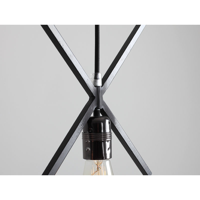 1 - Light White Unique/Statement Pendant, Black