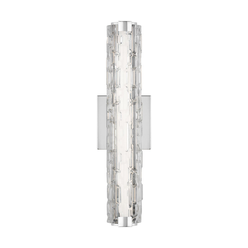 Cutler 18" Staggered Glass LED Sconce from Visual Comfort Studio, Chrome