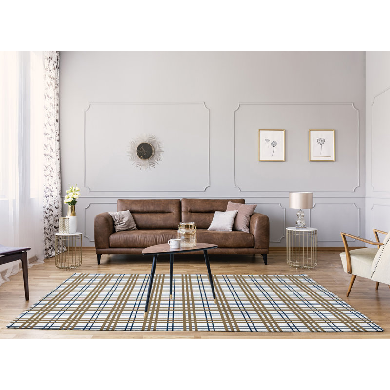 Plaid Indoor Rug, Rectangle 5' x 7'