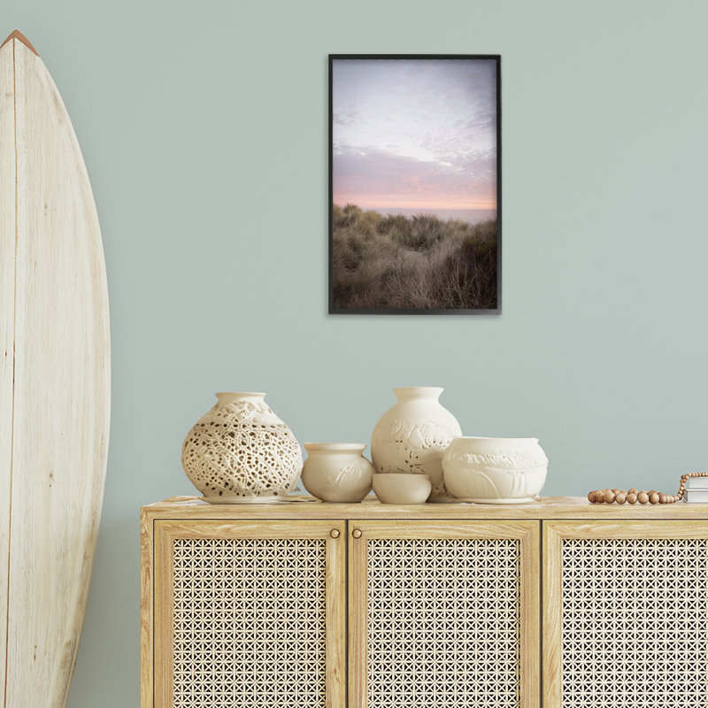  «Ombre California Sunset», estampe numérique par Crystal Lynn Collins, Giclée encadrée noir minuit, H 24 po x l 16 po