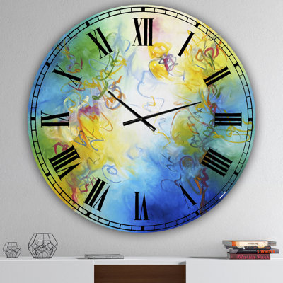 Designart 'Colour Dances' Oversized Modern Wall Clock
