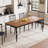 Dining Room Table 6, Mid Century Kitchen Table Furniture With Metal Frame Heavy Duty Legs-2098318216-2098318218