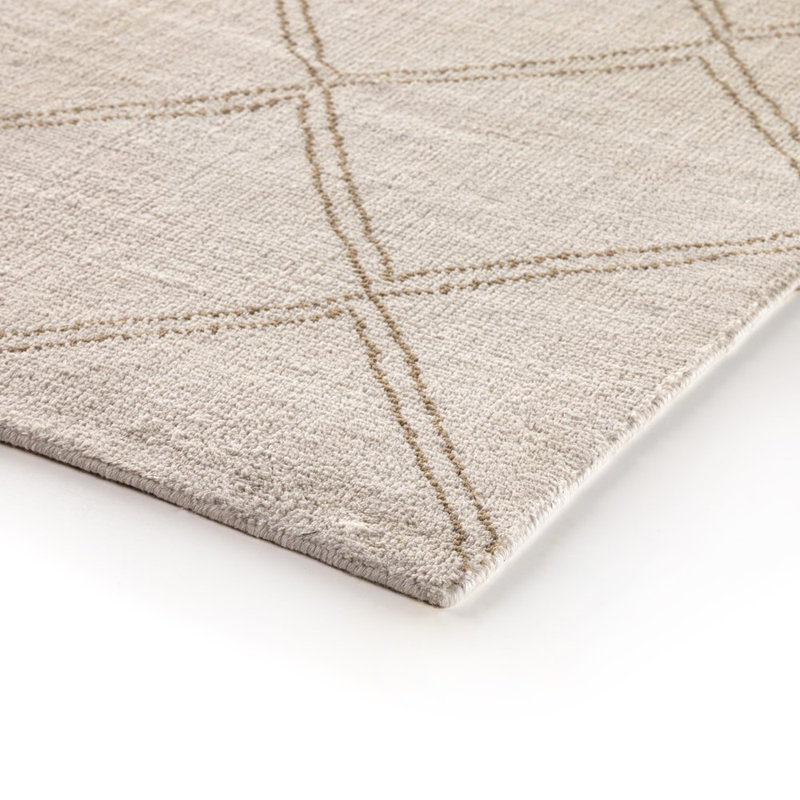 Palmeri Outdoor Geometric Area Rug in Terrace Cream, Rectangle 8' x 10'