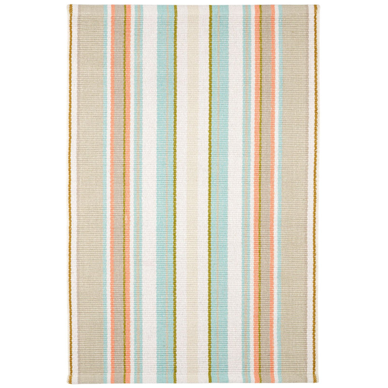 Tapis en coton tissé à la main Daphne, Rectangulaire 2 pi x 3 pi