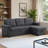 Ebern Designs Sleeper Sofa Couch with Pull Out Bed, Sectional with Storage Convertible Chaise