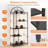 Etagere Bookshelf With Metal Frame And Wood Shelf