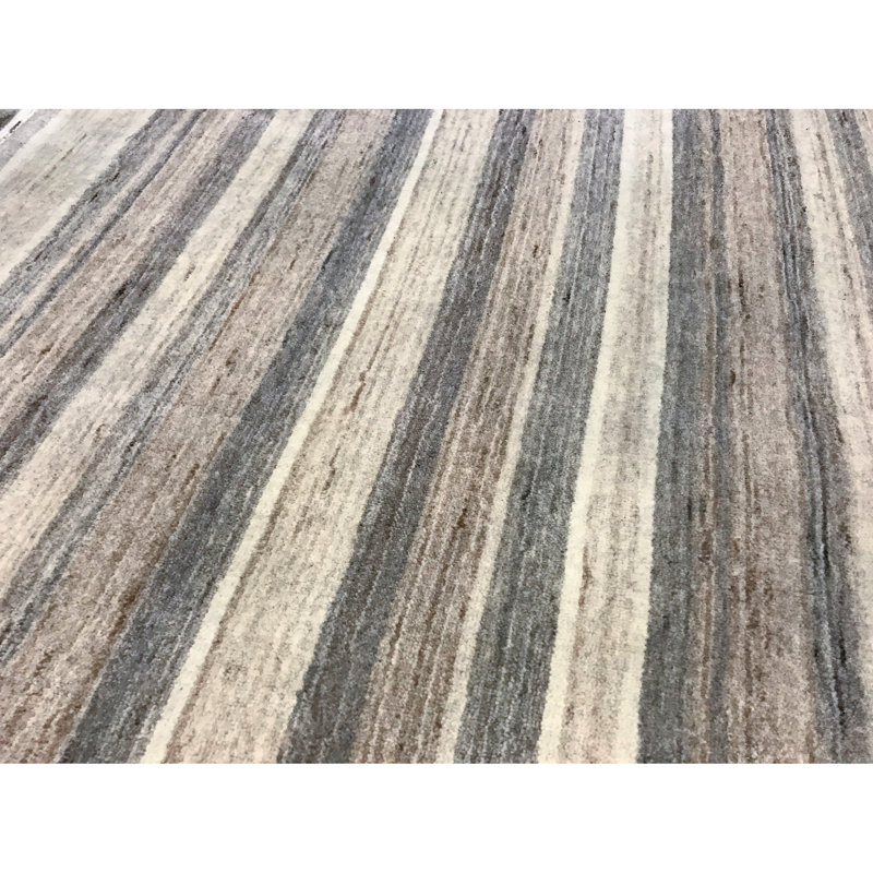 Striped Area Rug in Gray