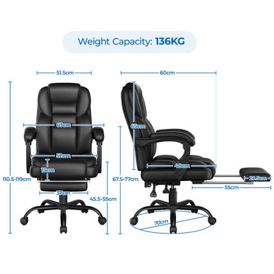 Merito Faux Leather Adjustable Office Chair