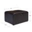 Avalon 35"W Upholstered Vegan Leather Modern Square Coffee Table Storage Ottoman with 4 Flip-Over Trays-1585530778-1495768767