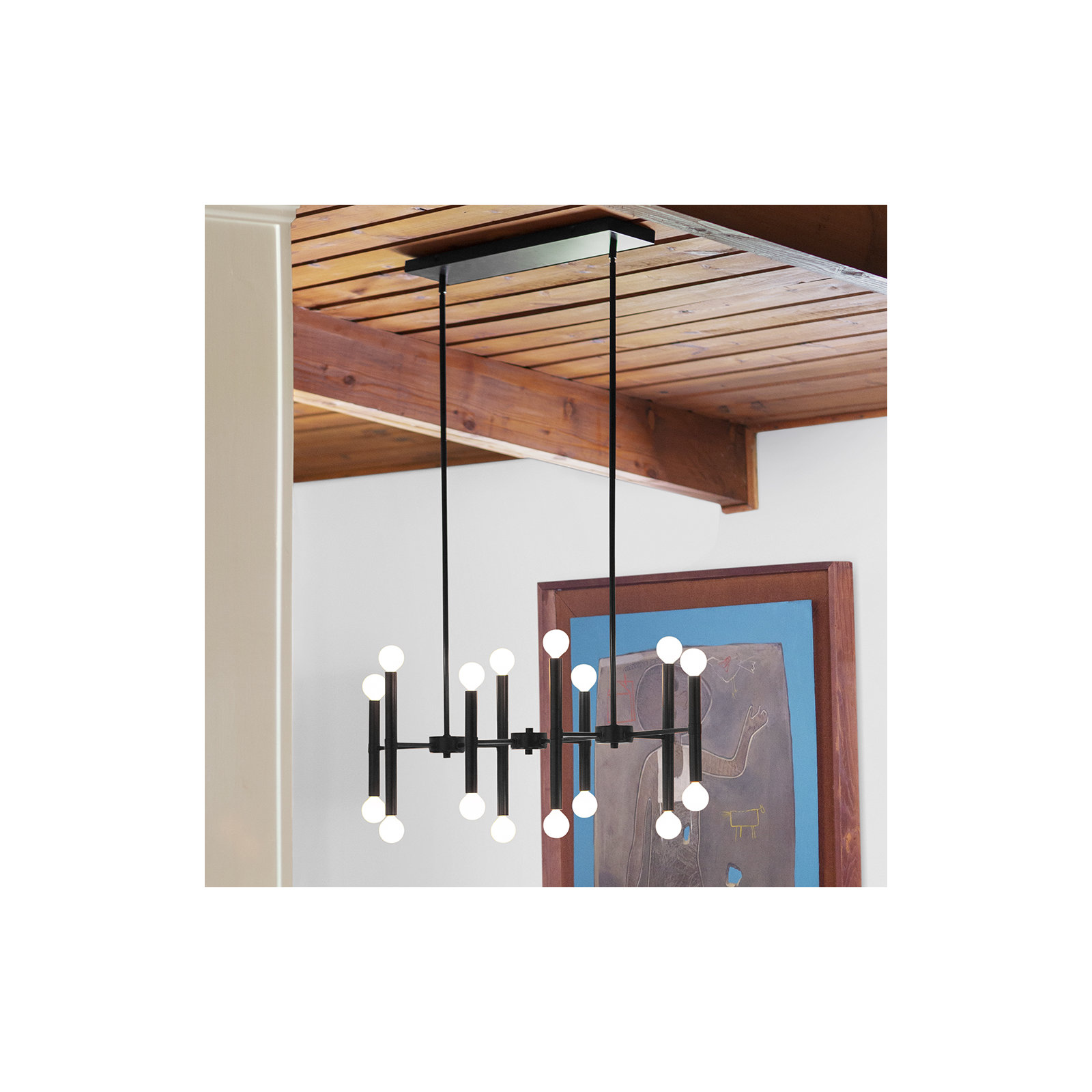 Jamir 16 - Light Metal Dimmable Chandelier, Black