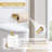 Brushed Gold Bathroom Hardware Set 6-Piece Bathroom Accessory Set 23.6 Inch Round Stainless Steel Towel Bar Set Wall Mounted