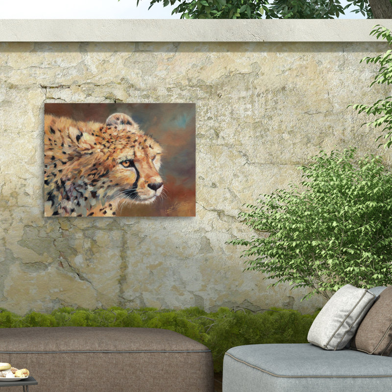 Toile d'extérieur David Stribble Cheetah Stare, H 24 po x l 32 po