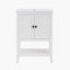 Charmant meuble-lavabo avec lavabo en céramique et grand espace de rangement