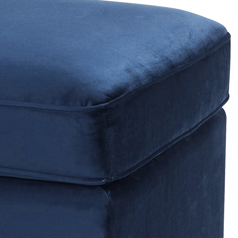 Rectangle bleu avec support - Offre une base en métal très confortable qui ajoute une touche d'élégance à votre salon, Bleu