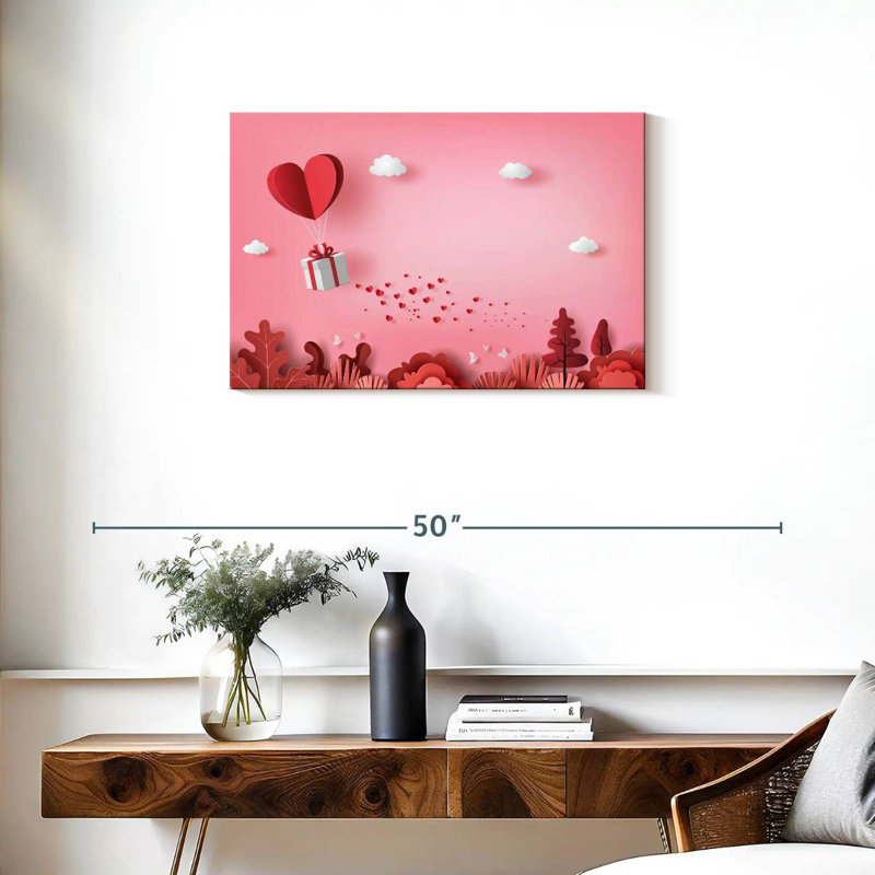 Hardie envoyant l'amour de la Saint-Valentin, H 20 po x l 30 po