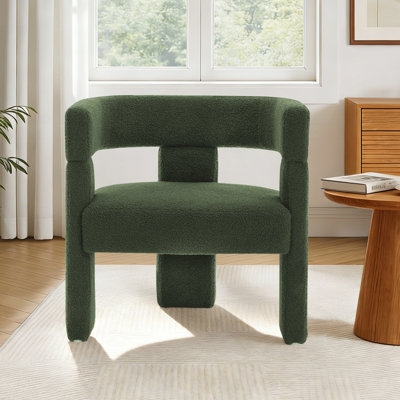 Fauteuil demi-tonneau pour salon 23 po Boucle