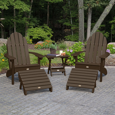 Milaca Plastic Adirondack Chair with Ottoman