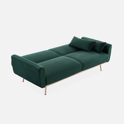 Segera 3-seater velvet convertible sofa bed