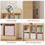 Bibliothèque en forme de maison de 90 cm (35,4 po), tablette sur pied avec angles arrondis, 8 compartiments de rangement ouverts, structure robuste, couleur naturelle