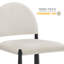 Chaise d'appoint de salle à manger rembourrée Hayley-109758101-109758104