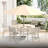 VRSHWO"Outdoor Round Patio Dining Table For 4-6, All Weather Metal Dining Table With Umbrella Hole For Deck Lawn Garden Backyard, Sandstone Color-1168981648-1168981649