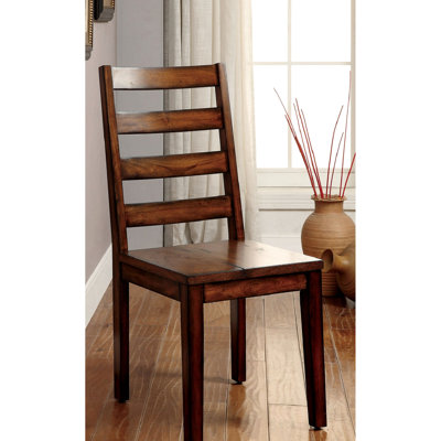 Ensemble de chaises de salle à manger avec dossier échelle, 4 pieds en bois